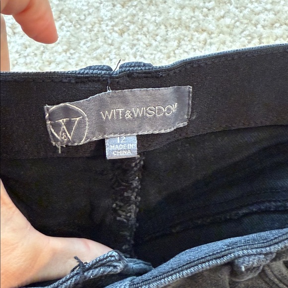 Wit & wisdom Bennett 'Ab'Solution Raw Hem High Waist Stretch Bootcut Jeans 12 - Picture 5 of 6